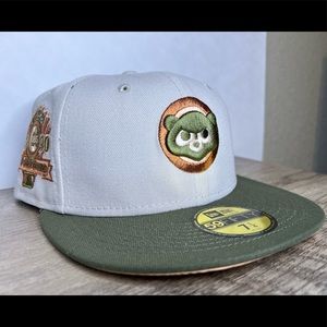 7 1/4 CHICAGO CUBS 1990 ALL STAR GAME STONE PEACH BRIM FITTED HAT